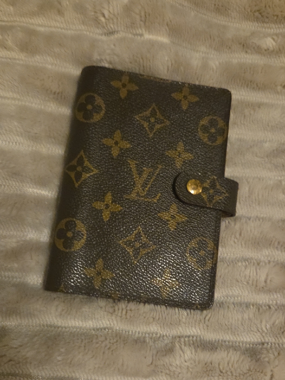 Louis Vuitton Monogram Canvas Agenda Cover in Brown and Gold
